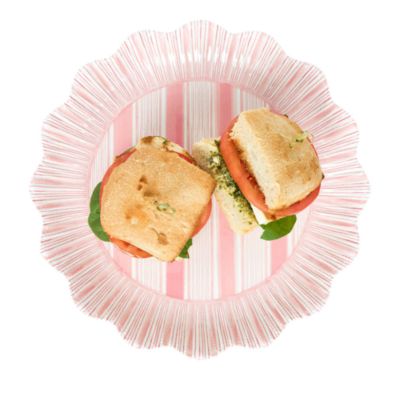 Cabana Stripe Melamine Dinner Plate, Set of 4