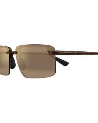 Laulima Rimless Rectangular Sunglasses, 61mm