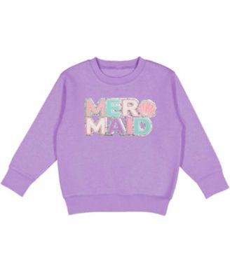 Sweet Wink - Girls' Mermaid Patch Sweatshirt - Little Kid, Big Kid