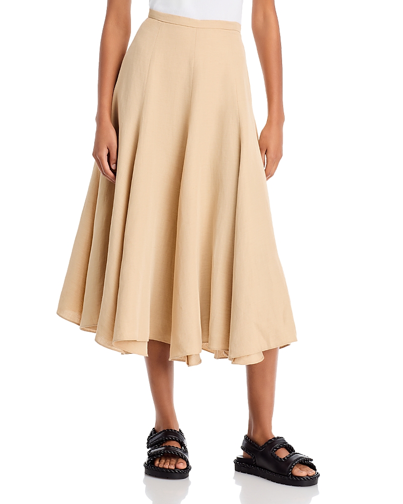 Shop Fabiana Filippi Midi Skirt In Light/pastel
