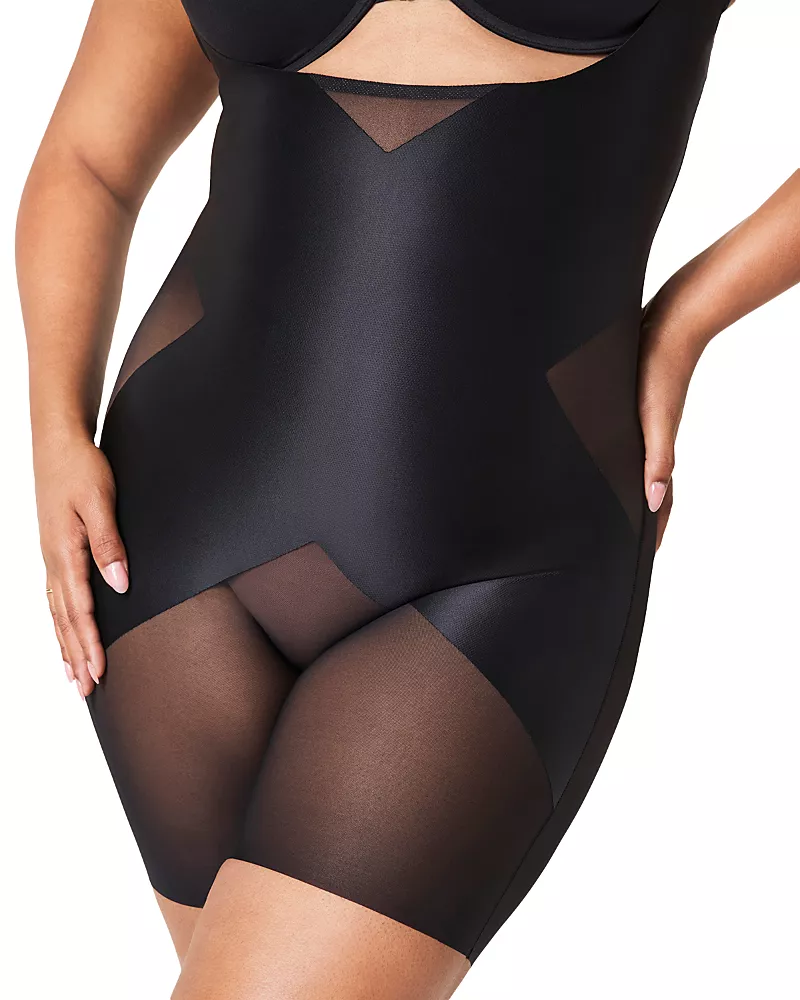 Spanx Open Bust Mid Thigh Bodysuit