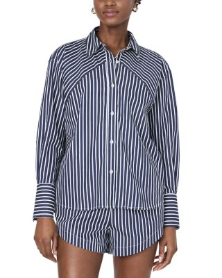 FRENCH CONNECTION - Alexis Diagonal Yoke Button Front Top