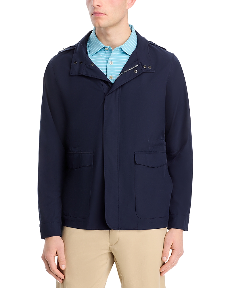 Peter Millar Discover Regular Fit Detachable Hood Field Jacket In Navy