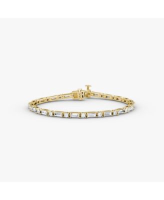  Mixed Shape Bracelet in 14K Yellow Gold, 3.0ctw Baguette & Brilliant Round Lab Grown Diamonds