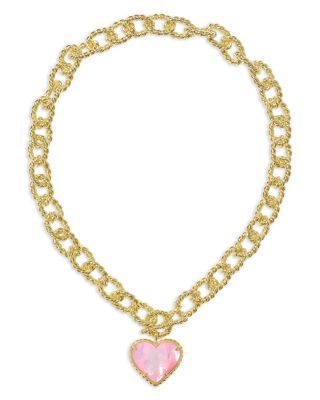 Kendra Scott - Haisley Heart Rope Textured Link Pendant Necklace, 20.5"