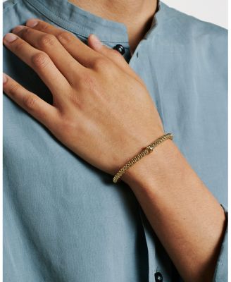 18K Yellow Gold Solo Diamond Accented Rondelle Flex Bracelet