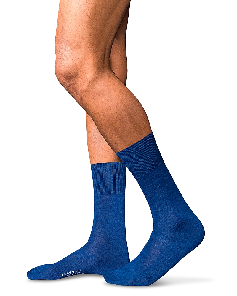 Falke No. 6 Merino Wool, Silk & Nylon Dress Socks In Royal Blue