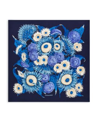 FERRAGAMO - Sunflower Print Silk Scarf
