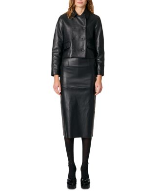 Cropped Leather Jacket 