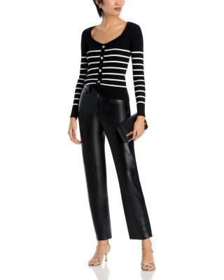 Striped Sweetheart Neck Sweater