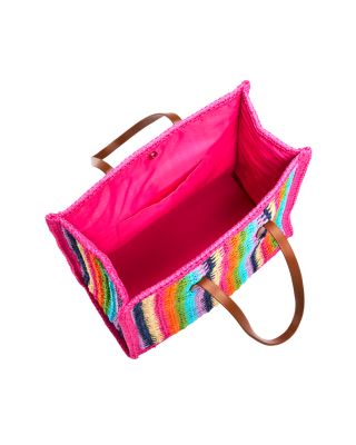 Large Multicolor Raffia Tote Bag - Exclusive