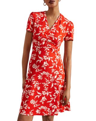 Hobbs London Petite Lydia Floral Print Dress