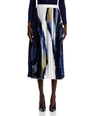 Printed Pleated Skirt