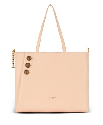 Balmain - Women's Embleme Grained Calfskin Tote Bag