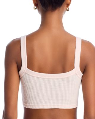 Cropped Waffle Cami Tank