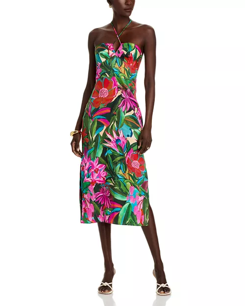 jardin de reve multi midi dress