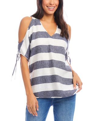 Karen Kane - Cold Shoulder Tie Sleeve Top