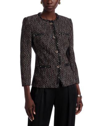 トップス bluelea Dot tweed fur gilet black 14326295_fpx.tif?$filterlrg$&