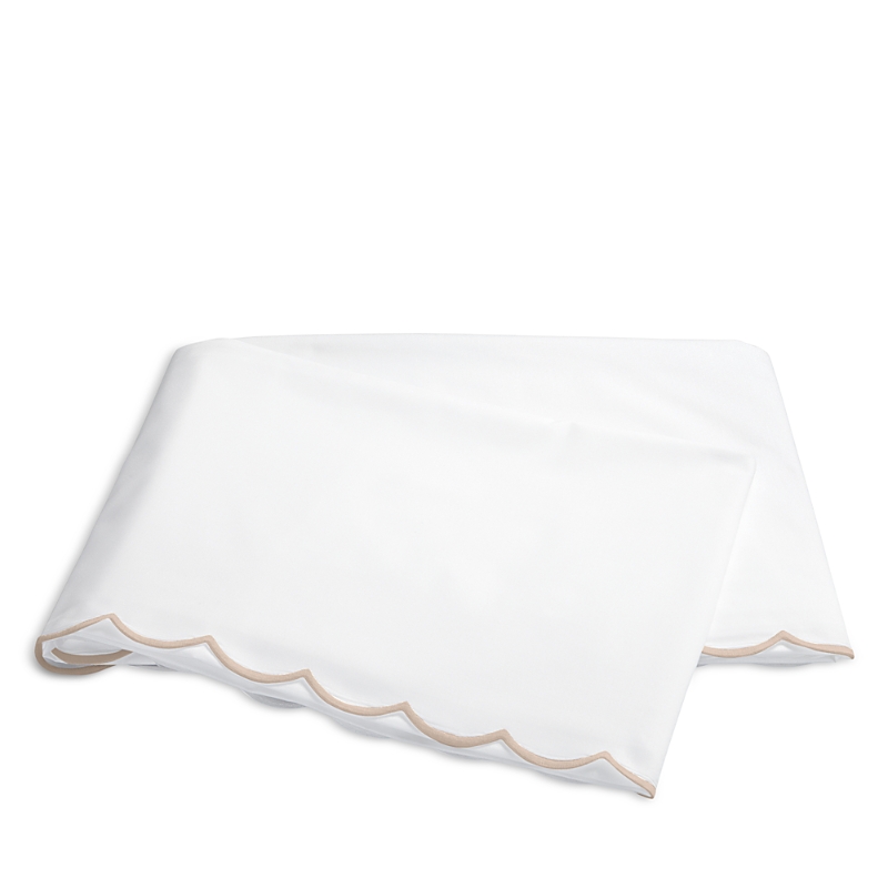 Matouk Dakota Percale Flat Sheet, Full/queen In White