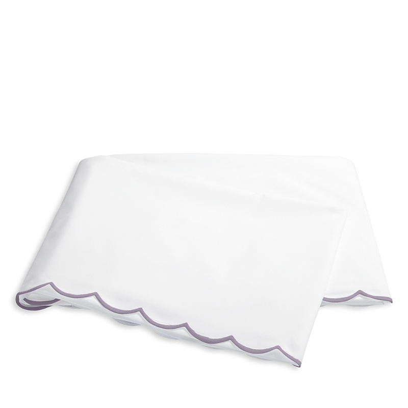 Matouk Dakota Percale Flat Sheet, Full/queen In Deep Lilac