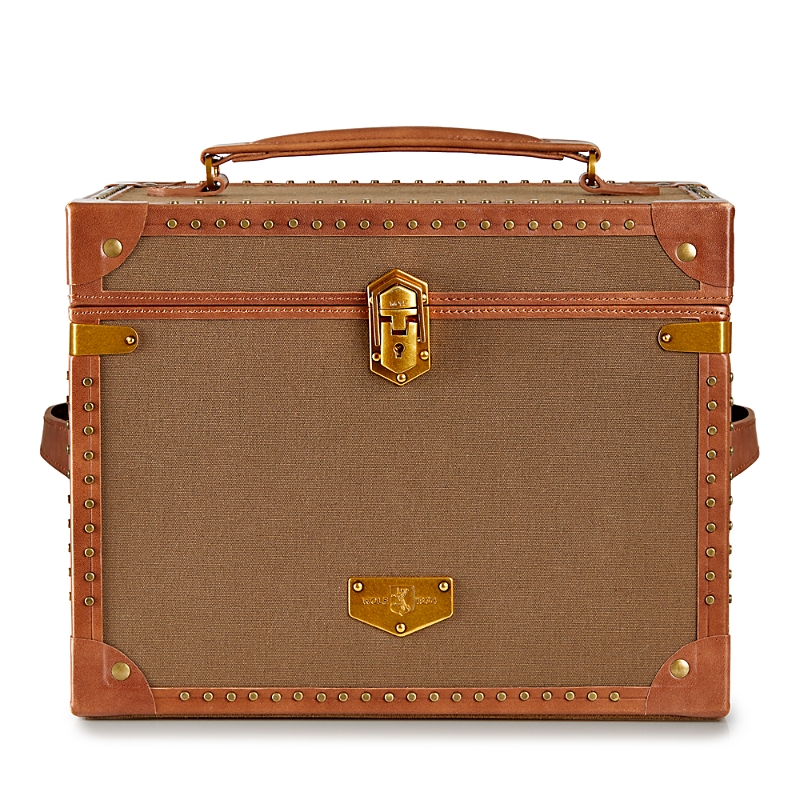 Wolf Vegan Leather Ida Trunk Jewellery Box In Green