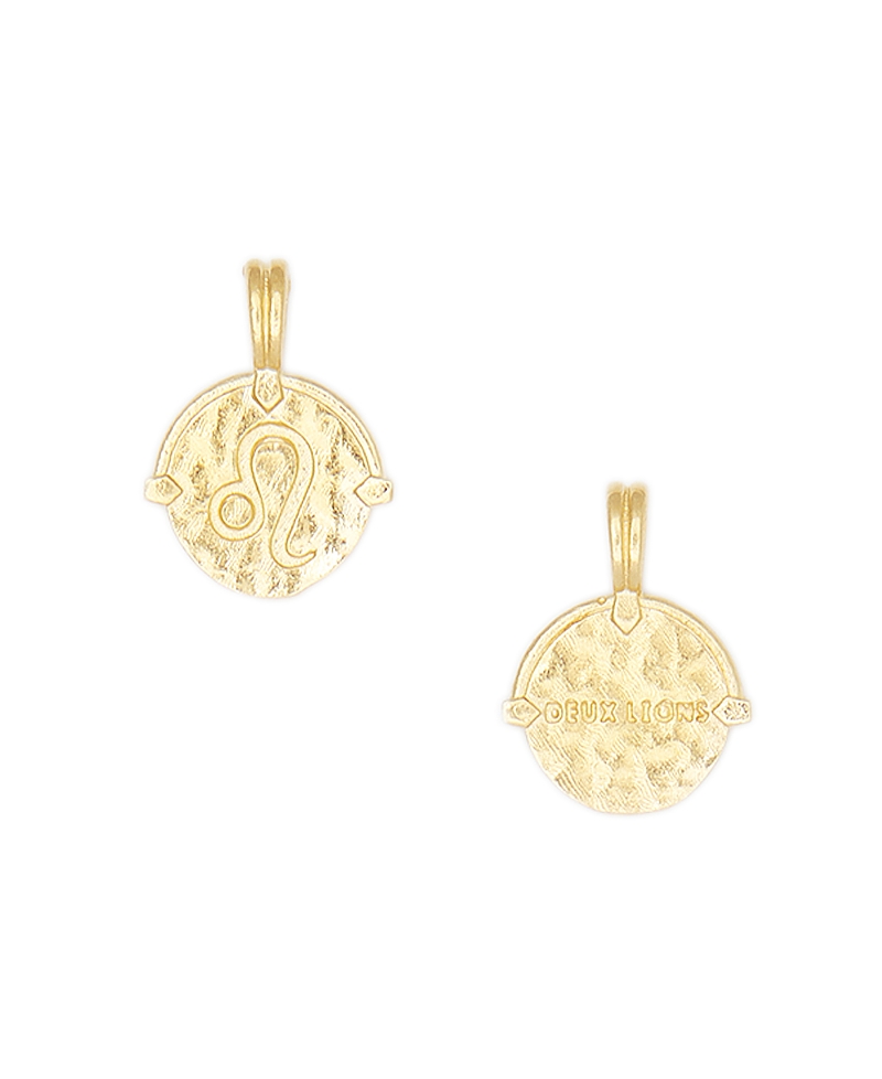 Deux Lions Jewelry Gold Baby Zodiac Necklace In K Gold Plated - Leo