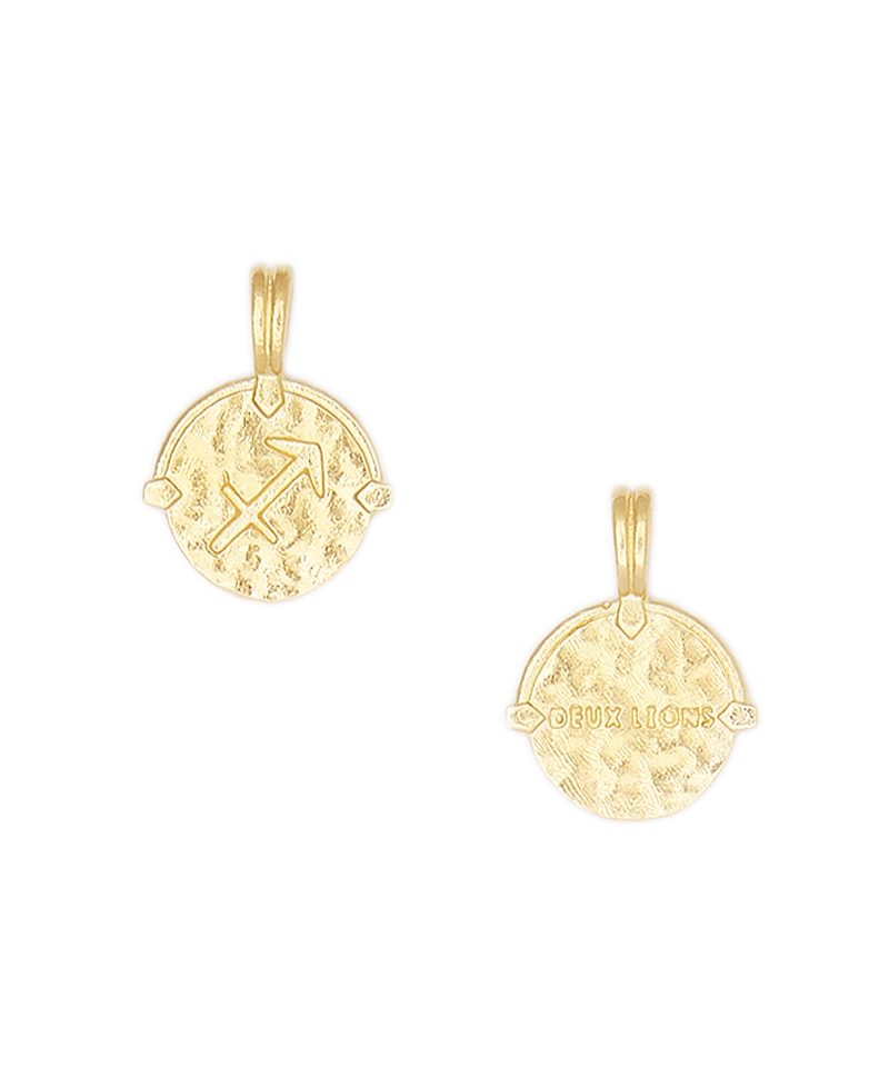 Deux Lions Jewelry Gold Baby Zodiac Necklace In K Gold Plated - Sagittarus
