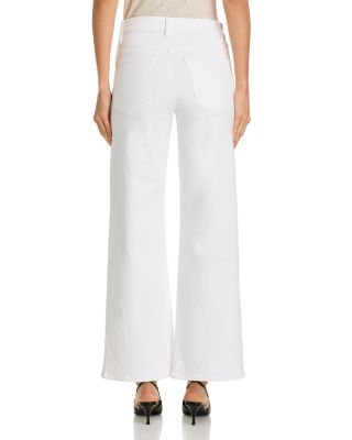 Le Slim Palazzo High Rise Wide Leg Jeans in White