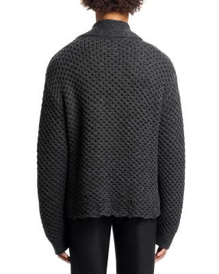 Wool Blend Sweater with Integrated Scarf