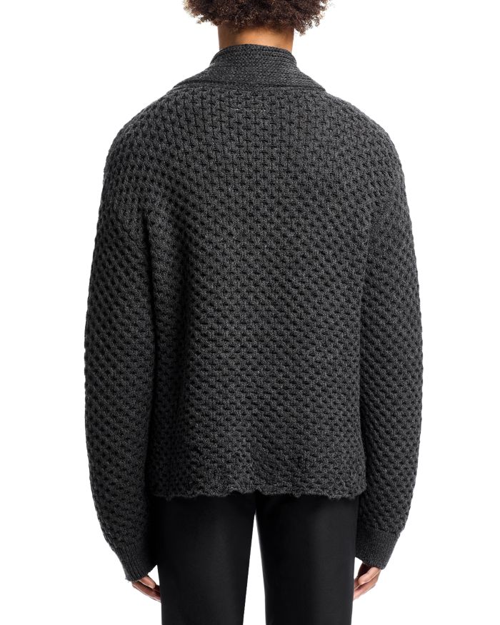 Wool Blend Sweater with Integrated Scarf