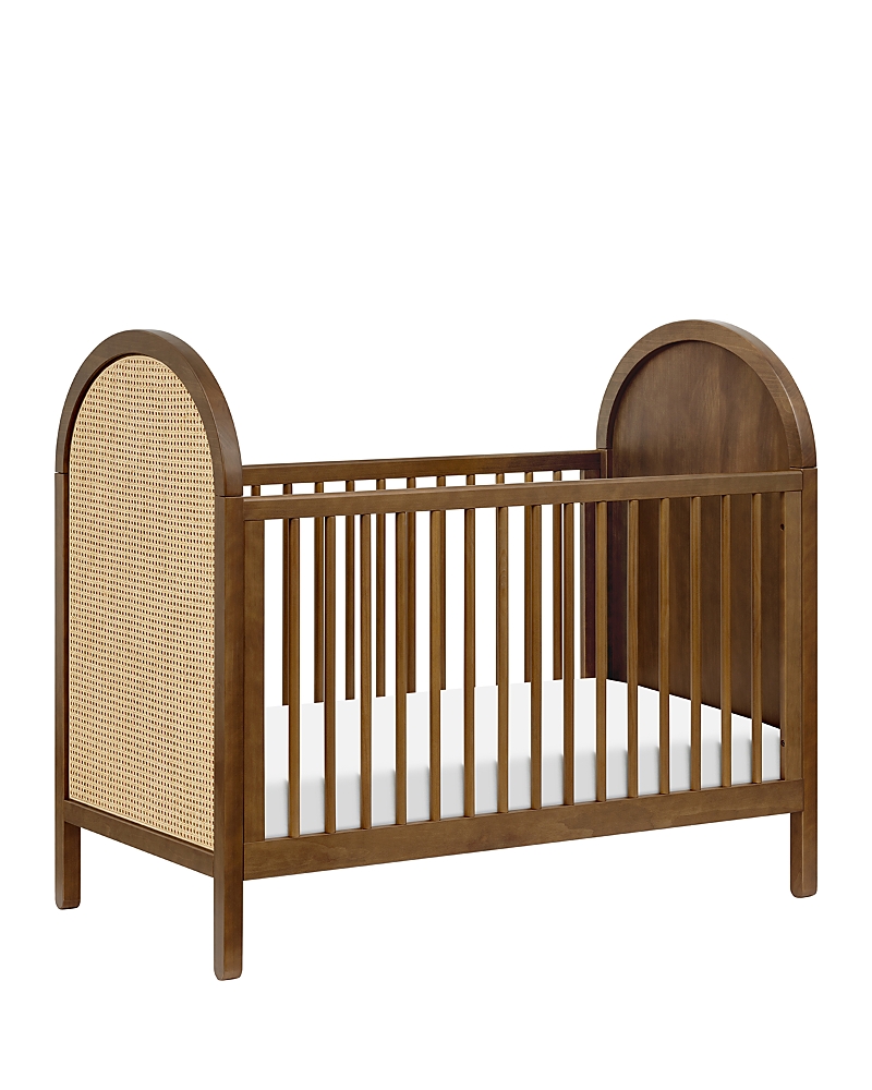 Babyletto Bondi Cane 3-in-1 Convertible Crib with Toddler Bed Conversion Kit in Natural Walnut