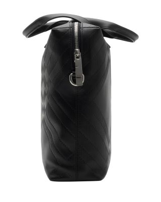 Embossed Check Briefcase