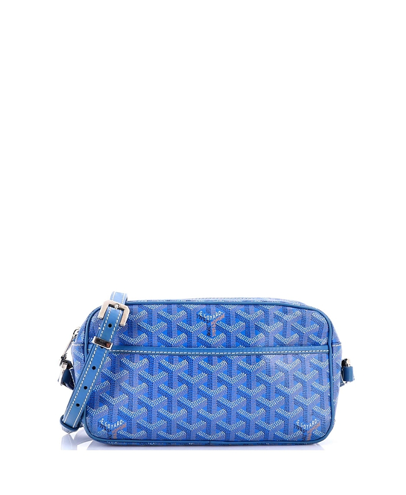 Pre-owned Pre-owned Goyard Goyard Cap Vert Bag Coated Canvas In Blue