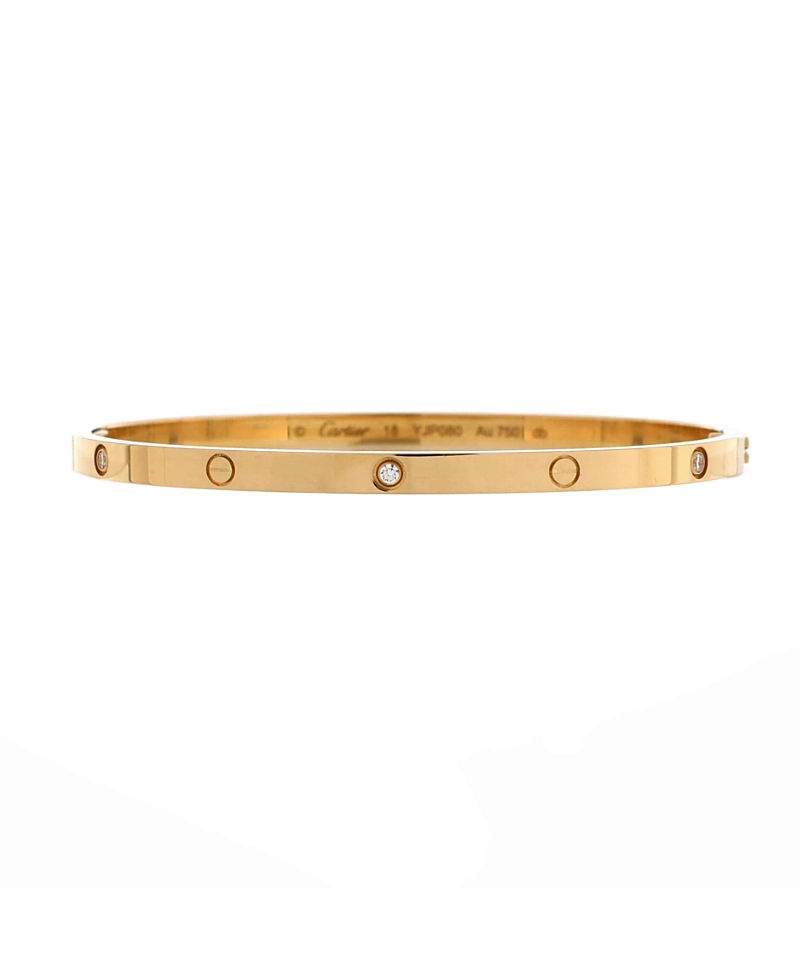Pre-owned Pre-owned Cartier Cartier Love 6 Diamond Bracelet 18k Gold And Diamonds