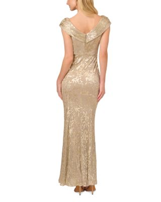 Foil Leaf Mermaid Gown