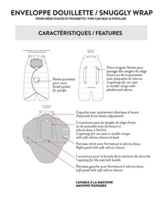  Unisex Snuggly Wrap Black for Car Seat and Stroller - Baby