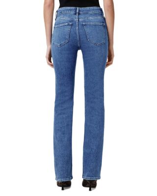 Haldan Mid Rise Slim Bootcut Jeans in Mid Indigo