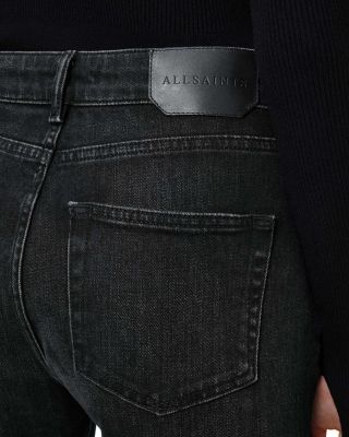 Hollis Cargo Bootcut Jeans in Washed Black