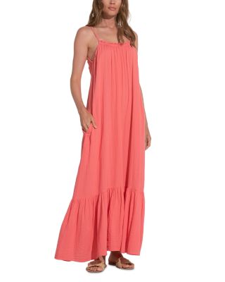 Elan - Flowy Ruffled Maxi Tank Dress