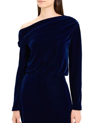 Asymmetric Neck Off Shoulder Dress