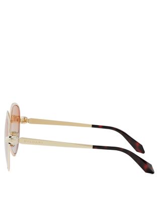 Serpenti Forever Pilot Metal Sunglasses, 59mm