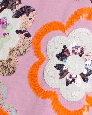 Floral Sequined Sweatshirt