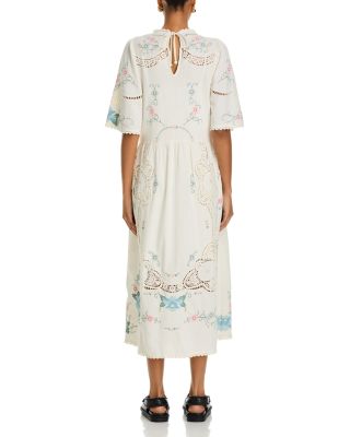 Vesna Embroidered Midi Dress