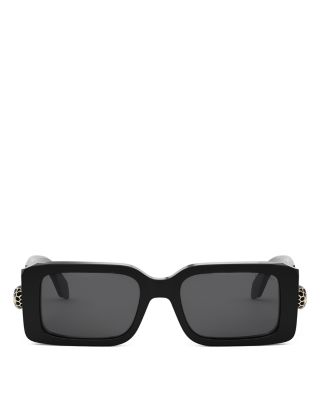 Serpenti Forever Rectangular Sunglasses, 53mm