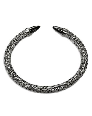 Sterling Silver Spear Black Onyx Cuff Bracelet