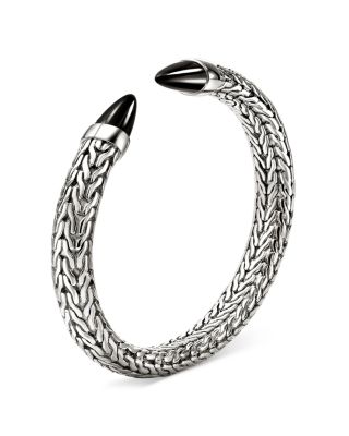 Sterling Silver Spear Black Onyx Cuff Bracelet