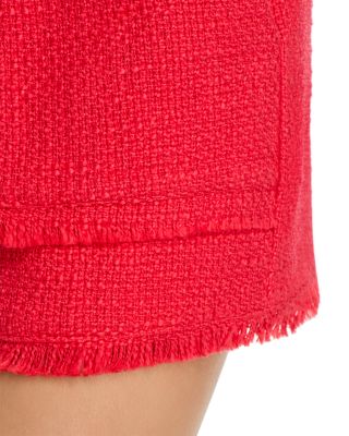 Allen Tweed Fringe Trim Shorts