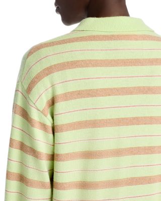 Cashmere Striped Polo Shirt