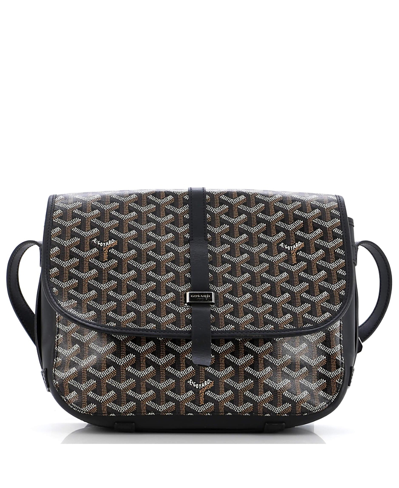 Pre-owned Pre-owned Goyard Goyard Mm Belvedere Ii Messenger Bag Coated Canvas In Black