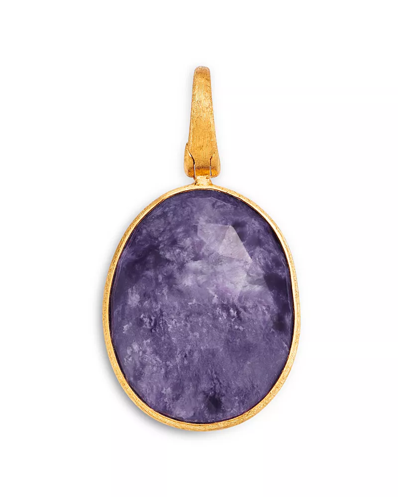 Marco Bicego 18K Yellow Gold Lunaria Color Charoite Oval Pendant